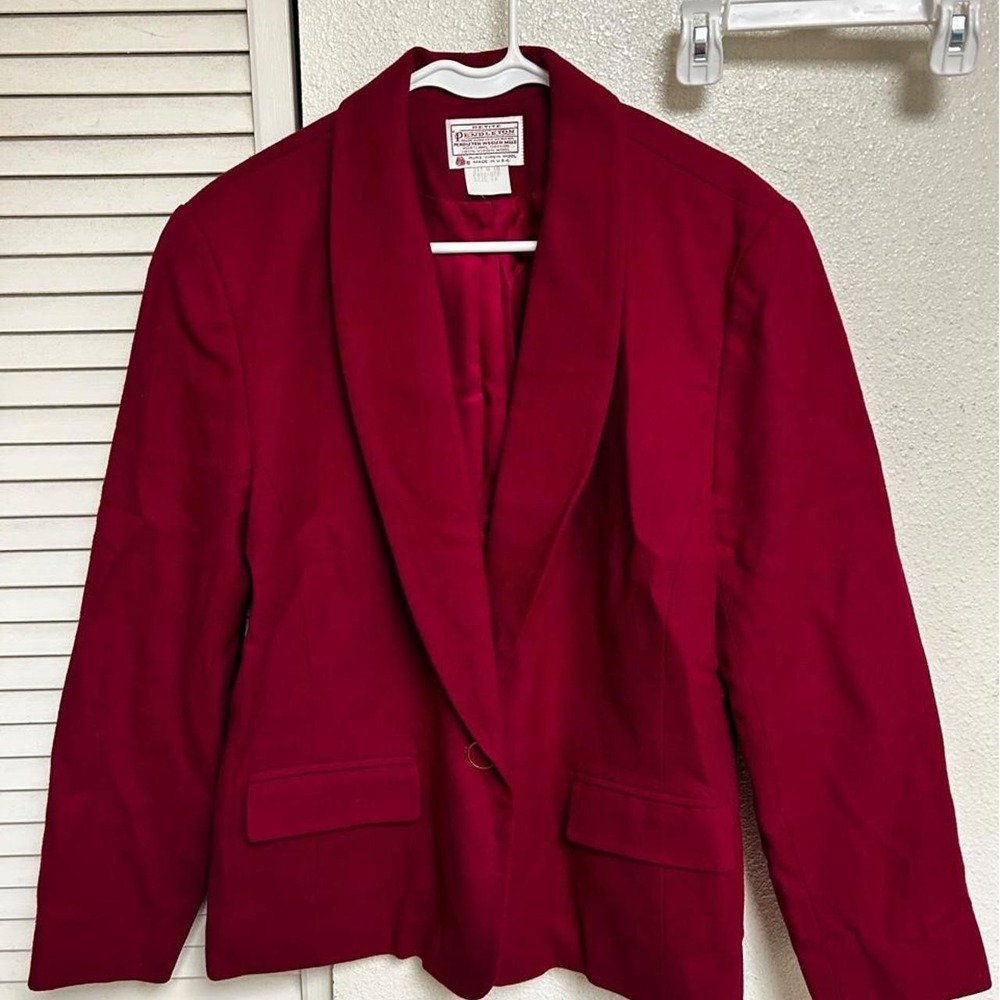 Vintage Pendleton red wool blazer